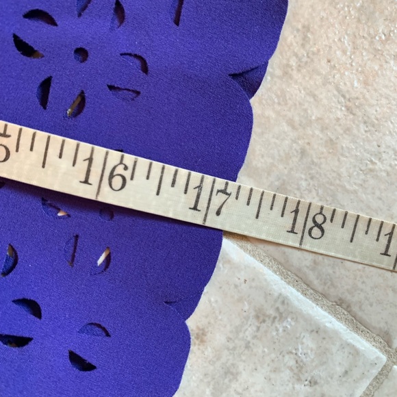 Title Nine skort Small purple lined laser cut geometric overlay scallop edge - Picture 8 of 10